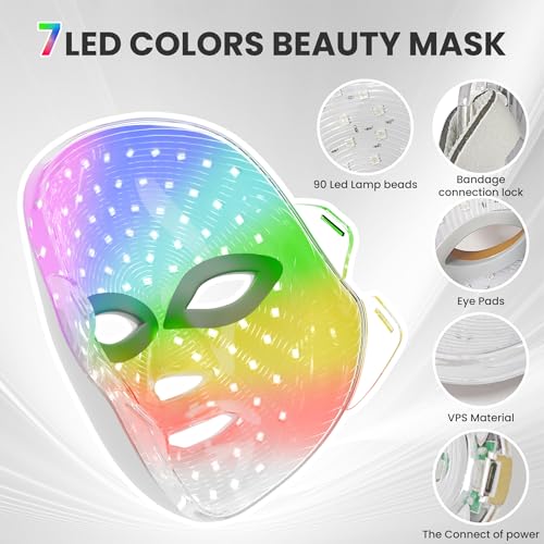 7 Color LED Light Therapy Face Mask