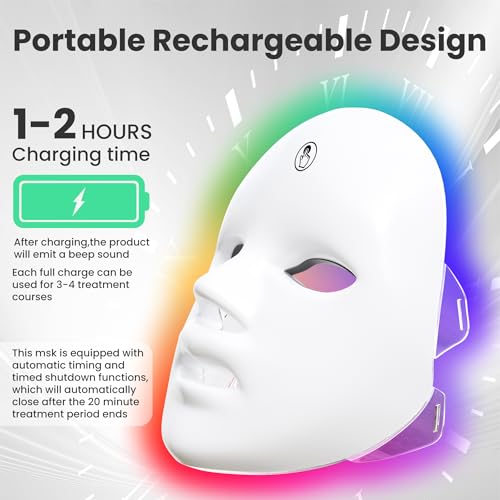 7 Color LED Light Therapy Face Mask