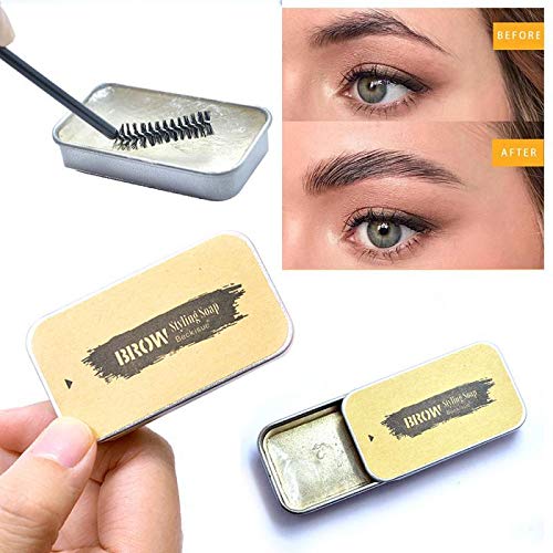 Brows Makeup Gel Soap - Brows Kit - With Eyebrow Brushes for Natural Eyebrows - Eyebrow So