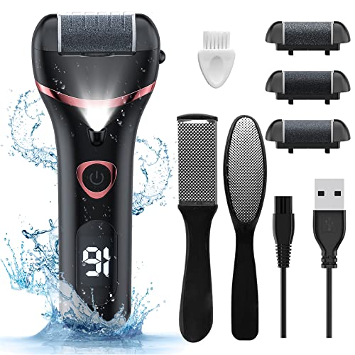 Electric Foot Callus Remover Rechargeable Foot Scrubber File Pedicure