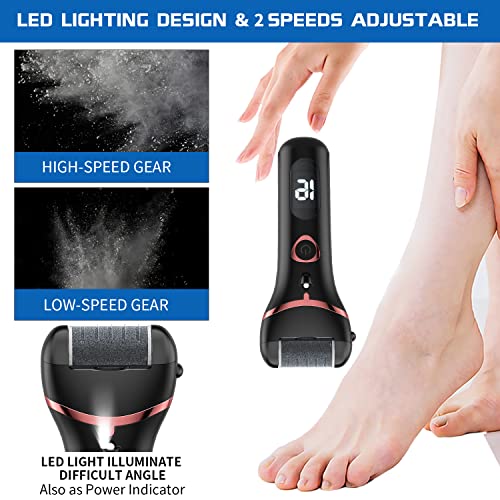 Electric Foot Callus Remover Rechargeable Foot Scrubber File Pedicure