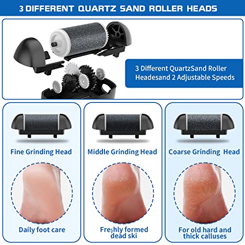 Electric Foot Callus Remover Rechargeable Foot Scrubber File Pedicure