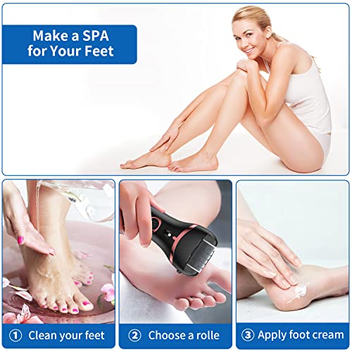 Electric Foot Callus Remover Rechargeable Foot Scrubber File Pedicure