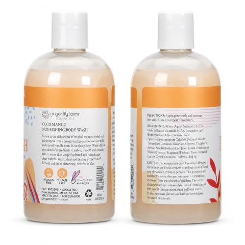 Botanicals Body Wash, 12oz, Coco Mango