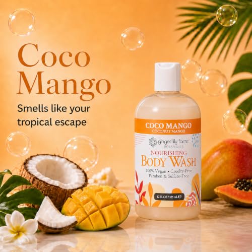 Botanicals Body Wash, 12oz, Coco Mango