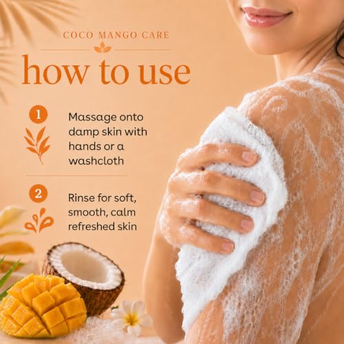 Botanicals Nourishing Body Wash, Coco Mango, 100% Vegan & Cruelty-Free, Coconut Mango Scent, 1 Gallon (128 fl oz) Refill