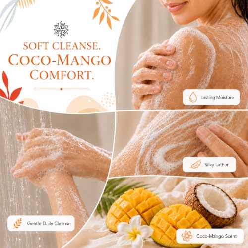Botanicals Nourishing Body Wash, Coco Mango, 100% Vegan & Cruelty-Free, Coconut Mango Scent, 1 Gallon (128 fl oz) Refill