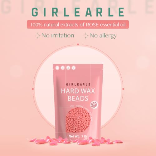 1LB Wax Beads for Hair Removal Sensitive Skin with Rose Formula