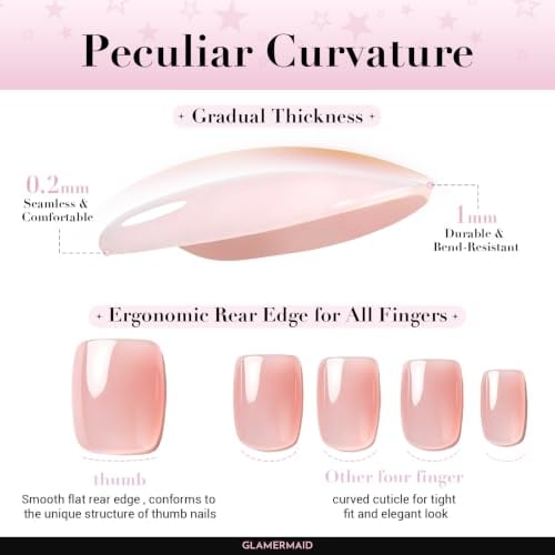 Burgundy Emo Fake Nails Short Oval
