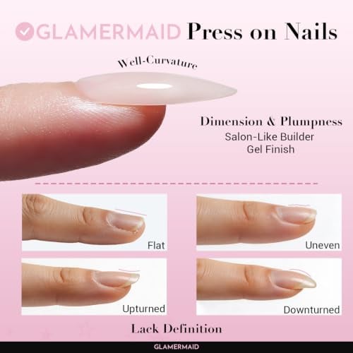 Burgundy Emo Fake Nails Short Oval