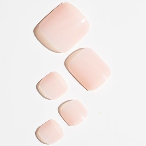 Light Pink Press on Toenails Short