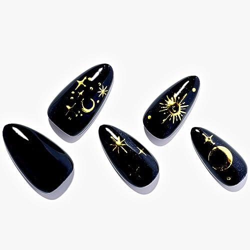 GLAMERMAID gothic star black press-ons