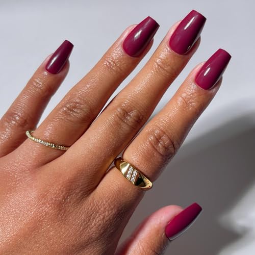 Medium Coffin Press On Nails Glossy