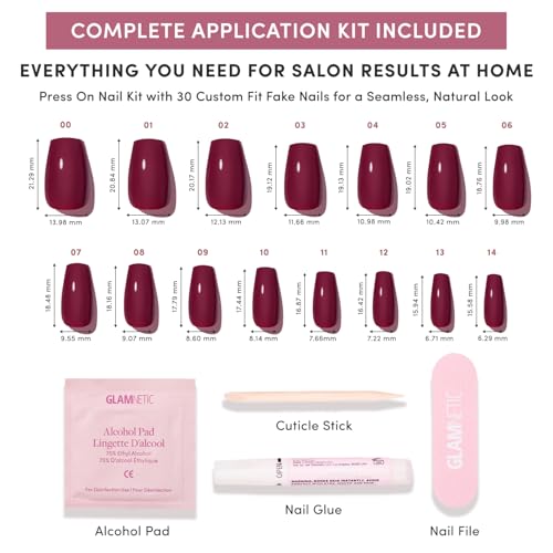Medium Coffin Press On Nails Glossy