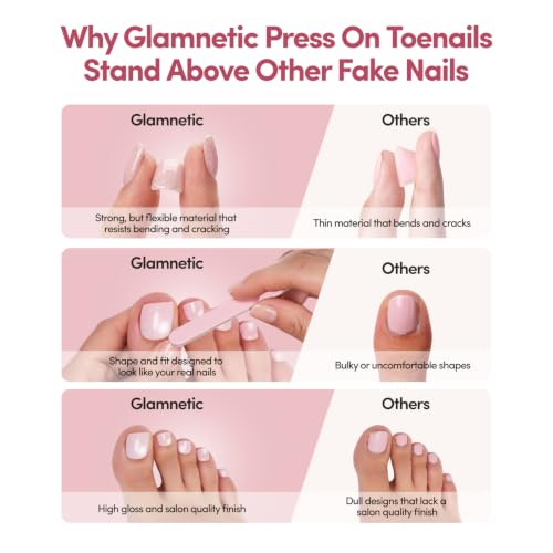 Glamnetic Press On Toenails - Natural