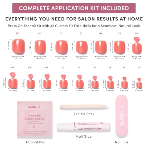 Glamnetic Press On Toenails - Natural