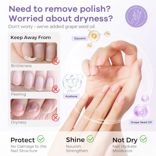 Acetone Nail Polish Remover Pump Strong Polish Gel Removal 6.34oz