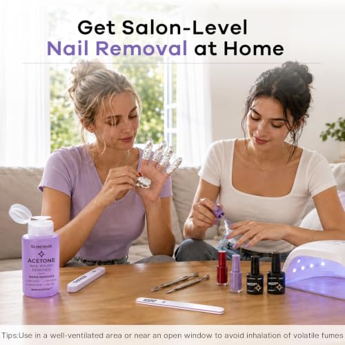 Acetone Nail Polish Remover Pump Strong Polish Gel Removal 6.34oz