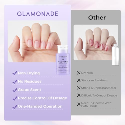Acetone Nail Polish Remover Pump Strong Polish Gel Removal 6.34oz