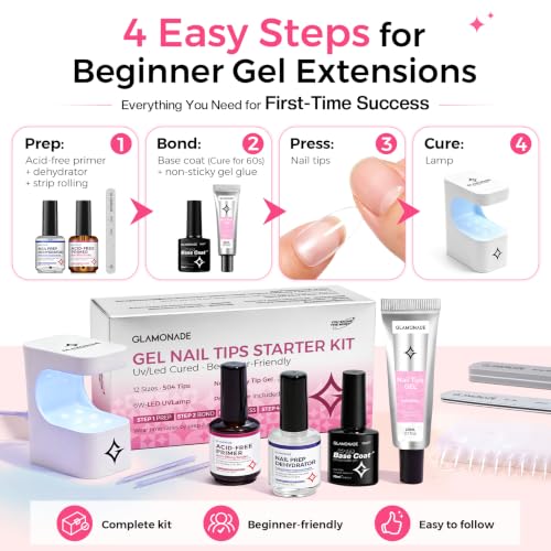 Nail Extension Starter Kit, Medium Almond