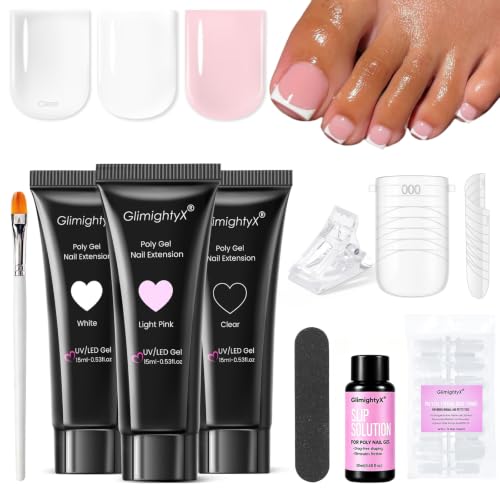 Polygel Toenail Kit with Dual Forms