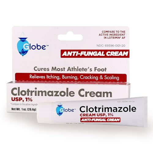 Globe Clotrimazole Cream 1% Antifungal Itch Relief Treatment