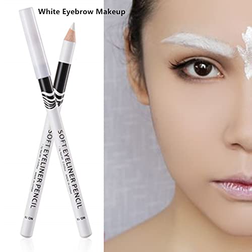 12 PCS White Eyebrow Eyeliner Pencils