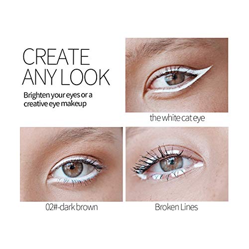 12 PCS White Eyebrow Eyeliner Pencils