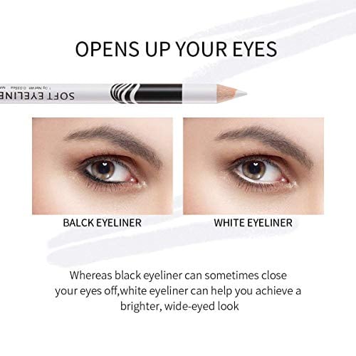 12 PCS White Eyebrow Eyeliner Pencils