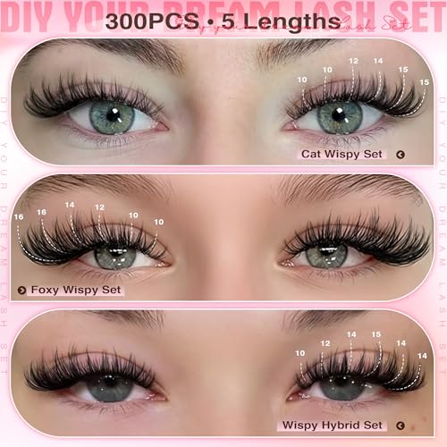 Goddvenus Lash Clusters Kit Wispy Eyelash Clusters L