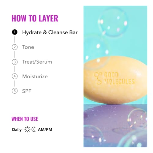 Hydrate and Cleanse Bar, Face & Body Soap-Free Bar, 3 oz