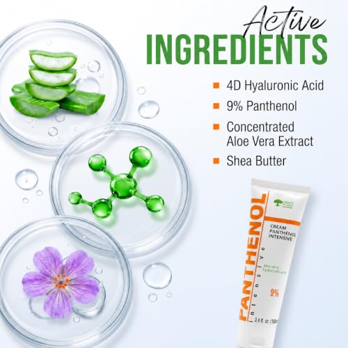 Barrier Repair Cream with 9% Panthenol & Aloe - Soothing Healing Moisturizer for Face & Bo
