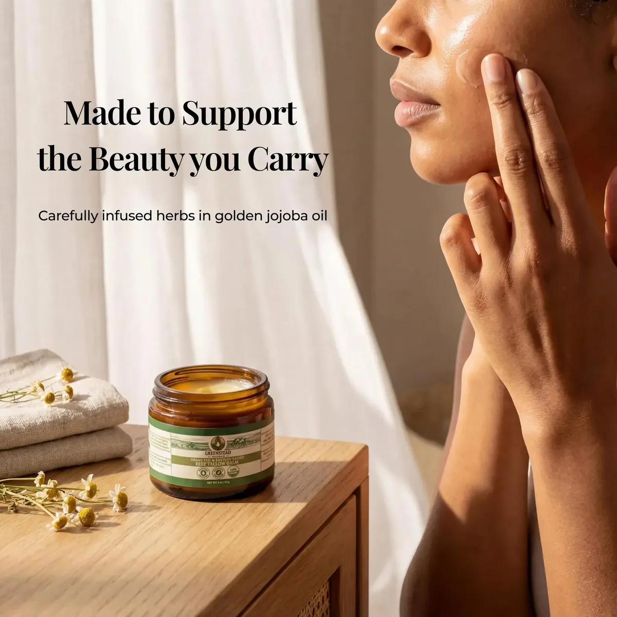 Organic Beef Tallow for Skin with Jojoba Oil and Cocoa Butter – Unscented