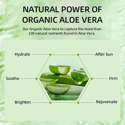 Aloe Vera Moisturizer Facial Cream,Facial Cream With 98% Organic Aloe Ve