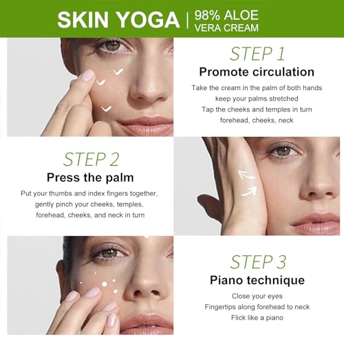Aloe Vera Moisturizer Facial Cream,Facial Cream With 98% Organic Aloe Ve