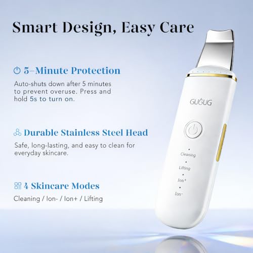 Skin Scrubber Spatula Pore Cleaner Blackhead Remover 4 Modes