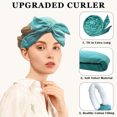 Gwabee Velvet Heatless Curls Overnight Hair Curlers