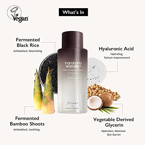wonder Black Rice Hyaluronic Toner for Sensitive Skin, 5.07 fl. oz