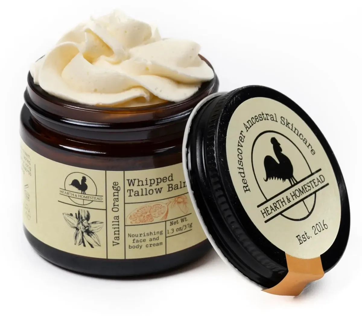 Handmade Whipped Tallow Balm (Vanilla Orange)