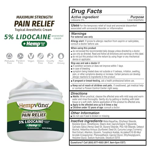 Lidocaine 5% Relief Cream