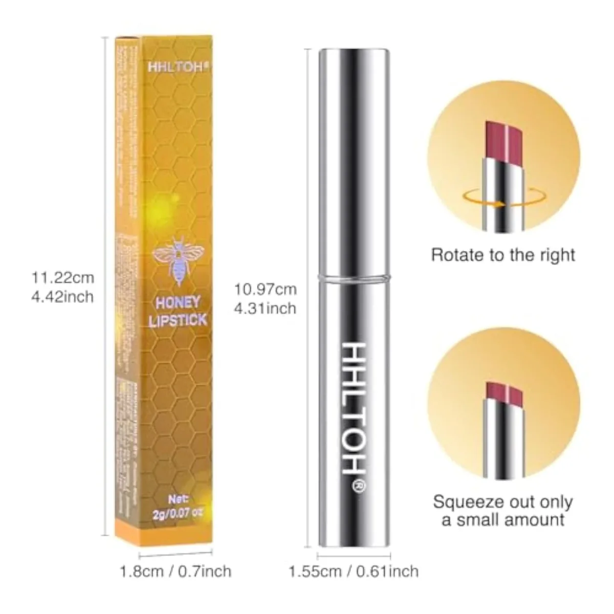 Rose Pink & Girly Pink Honey Tinted Lip Balm for Women, Hydrating Lip Oil Stick Lip Gloss Lipstick for Mature Skin, Sheer Moisturizing Lip Tint Balm with Natural Shine, Vega