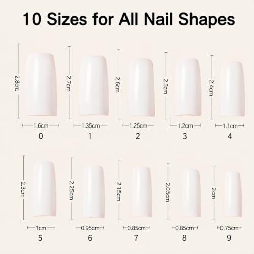 500PCS White False Nails Tips