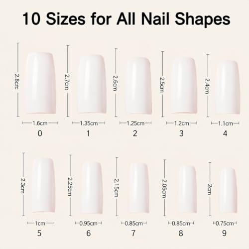 500PCS White False Nails Tips