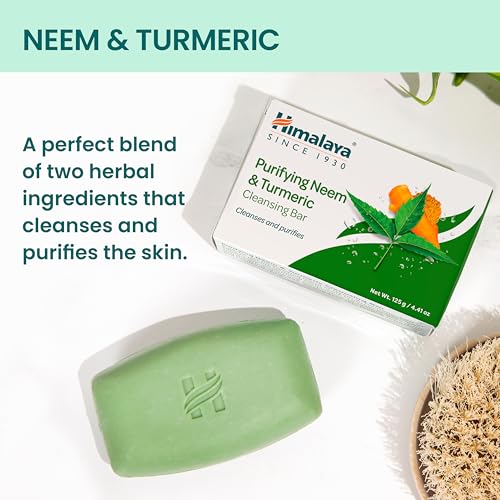Purifying Neem & Turmeric Cleansing Bar Soap,Bath Soap Bars,6 Pack