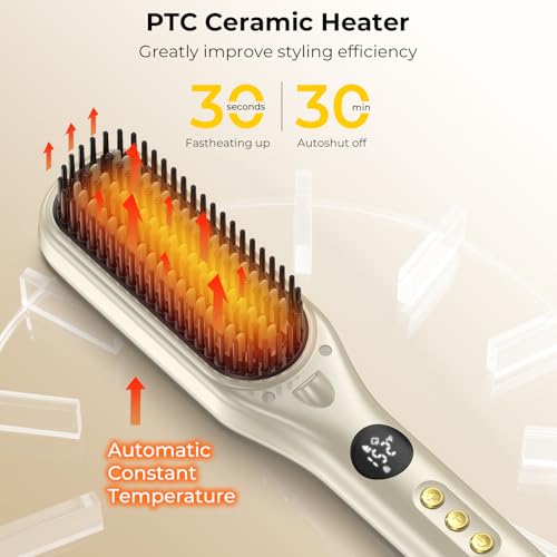 Steam Hair Straightener Brush for Women