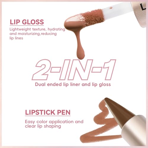 Lip Liner Gloss Lip Combo Set