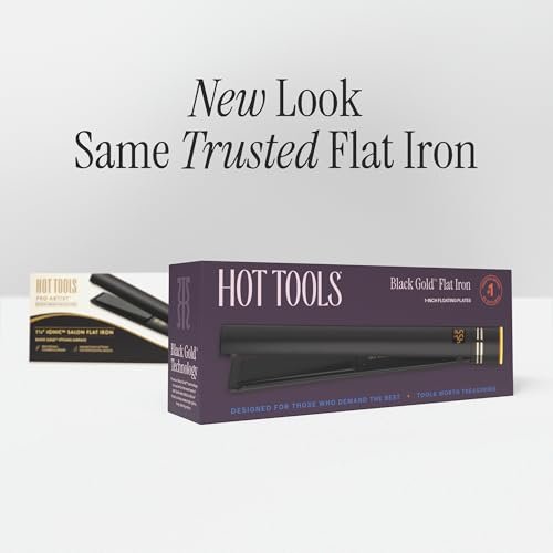 Pro Artist Black Gold Ionic Flat Iron 1-Inch