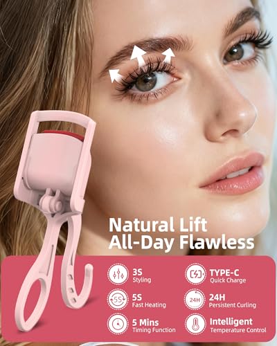 Heated Eyelash Curler Anti-Burn Pink