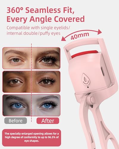 Heated Eyelash Curler Anti-Burn Pink