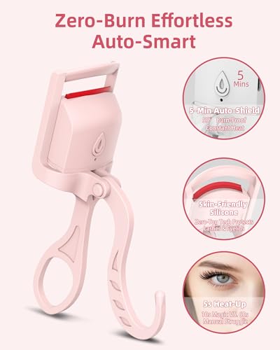 Heated Eyelash Curler Anti-Burn Pink
